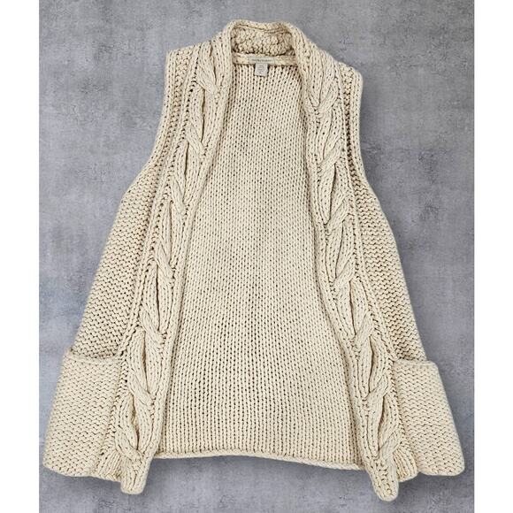 White + Warren Cable, Chunky, Open Knit, Cardigan Sweater- Pockets Womens Sz XL - Picture 11 of 15